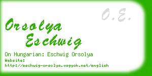 orsolya eschwig business card